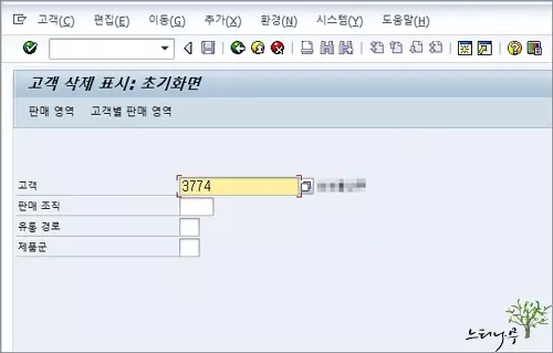 SAP 고객 삭제표시 활성화 하기1