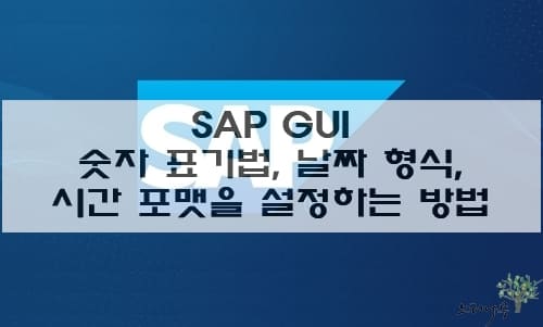 Read more about the article SAP 숫자 표기법, 날짜 형식, 시간 포맷의 기본값을 설정하는 방법