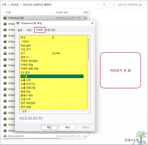 윈도우 탐색기에서 RAW 파일의 미리보기 안될 때