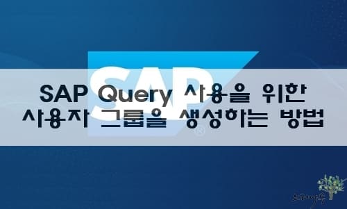 Read more about the article SAP Query 사용을 위한 사용자 그룹을 생성하는 방법