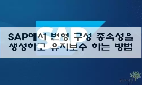 Read more about the article SAP에서 변형 구성의 종속성을 생성하고 유지보수 하는 방법과 종속성 편집기 사용 방법