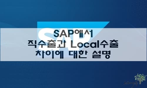 Read more about the article SAP에서 직수출과 Local수출 차이에 대한 설명