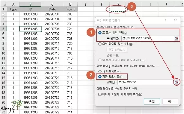 엑셀에서 피벗 테이블을 만드는 방법 2