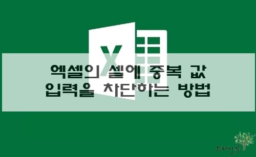 Read more about the article 엑셀의 셀에 중복 값 입력을 방지하는 방법 및 오류 메시지 수정 방법