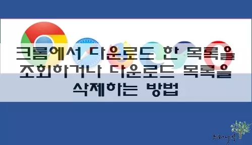 Read more about the article 크롬에서 이전에 다운로드 한 목록을 조회하거나 다운로드 목록을 삭제하는 방법