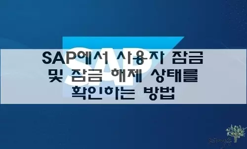 Read more about the article SAP에서 사용자 잠금 및 잠금 해제 상태를 확인하는 방법 5가지