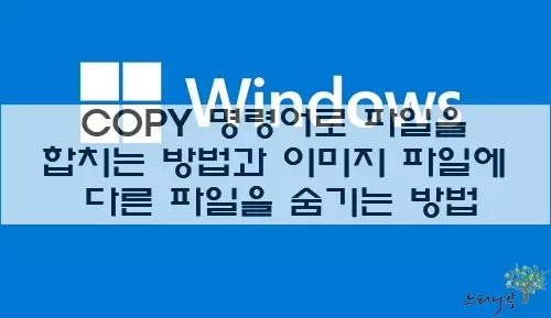 Read more about the article 윈도우 명령프롬프트의 COPY 명령어로 파일을 합치는 방법과 이미지 파일에 다른 파일을 숨기는 방법