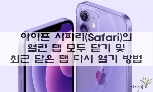 Read more about the article 아이폰 사파리(Safari)의 열린 탭 모두 닫기 및 최근 닫은 탭 다시 열기 방법