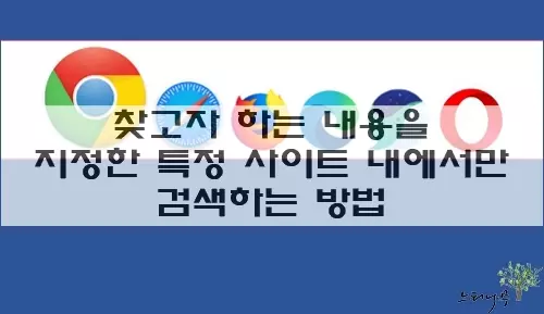 Read more about the article 인터넷 검색에서 찾고자 하는 내용을 지정한 특정 사이트 내에서만 검색하는 방법