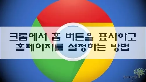 Read more about the article 크롬 브라우저에서 홈 버튼 표시를 설정하고 홈페이지를 등록하는 방법