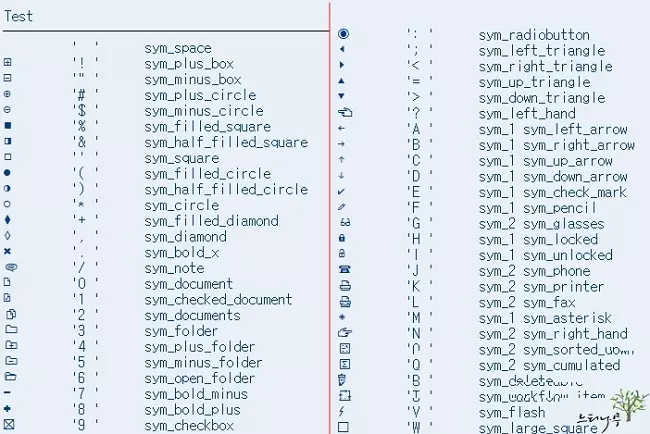 ABAP WRITE 구문에서 다양한 모양의 심볼(Symbol)을 출력 하는 방법