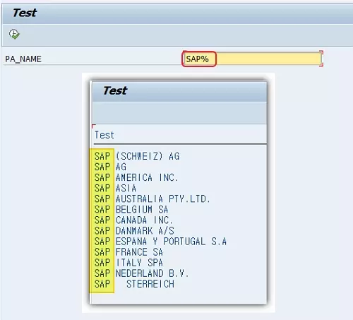 SAP ABAP SELECT문에서 LIKE 사용 방법(2가지 방식)