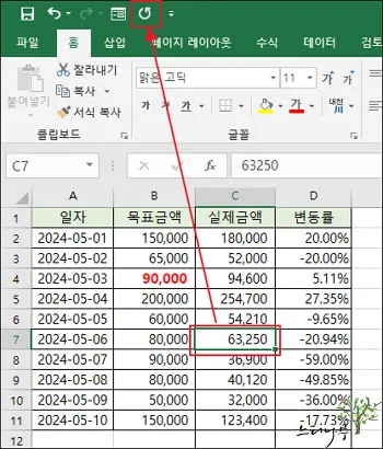 Read more about the article 엑셀에서 마지막 작업을 반복하는 방법 2가지(빠른 실행 도구, 단축키)