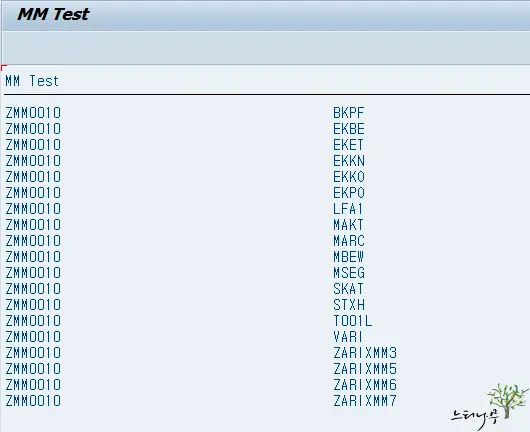 SAP ABAP 프로그램에서 사용 중인 Table 리스트 확인 방법 8