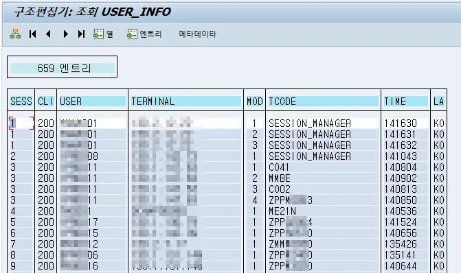 Read more about the article SAP 시스템 실시간 사용자 조회 및 누가 무엇을 하는지 확인 방법